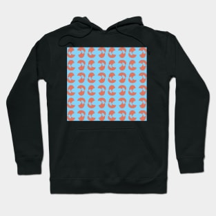 Peach &amp; Blue // Abstract Hoodie